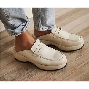 New Free People Cream Winston Mules 11